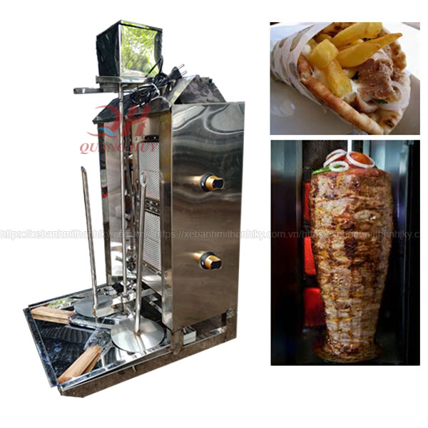 Lò nướng thịt Doner Kebab 2 buồng đốt Quang Huy