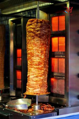 Lò nướng thịt doner kebab 4 buồng đốt