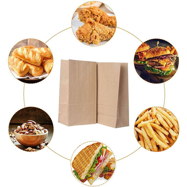 Túi giấy đựng đa dạng các loại bánh mì, đồ ăn vặt