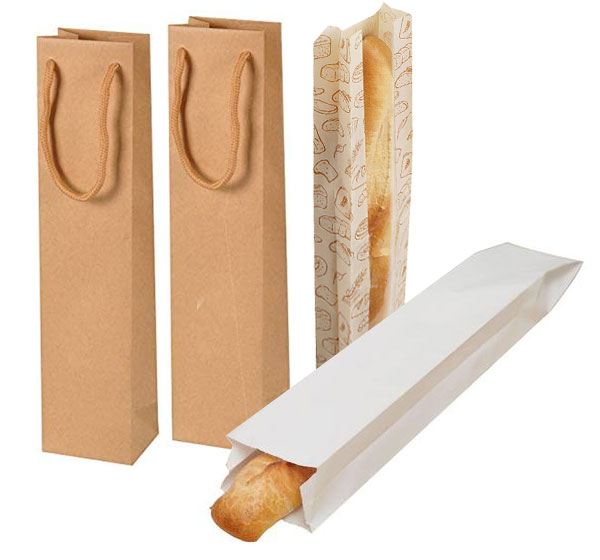 Mẫu túi giấy đựng bánh mì que có quai