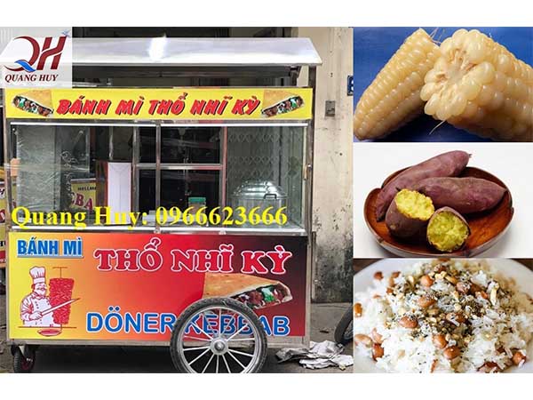 Xe xôi bán bánh mì thổ nhĩ kỳ tiện lợi