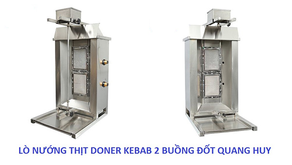 lò nướng thịt doner kebab 2 buồng đốt