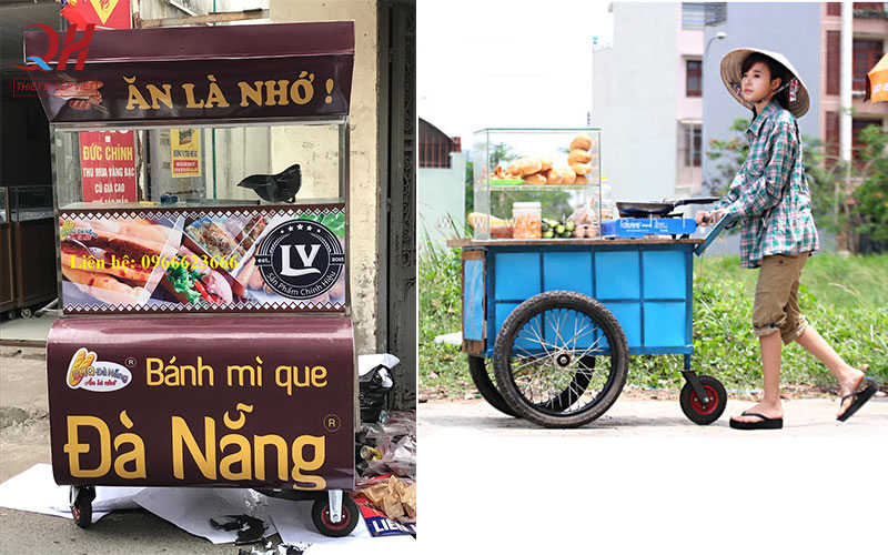 Xe bánh mì que loại cũ và do Quang Huy sản xuất