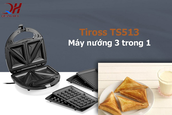 Máy ép bánh mì Tiross 3 chức năng trong 1 Máy ép bánh mì Tiross 3 chức năng trong 1