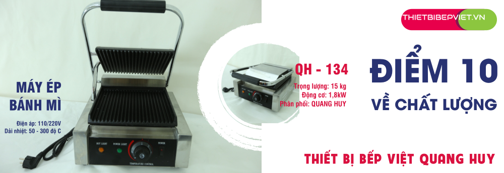 Máy kẹp bánh mì tam giác đơn QH-134