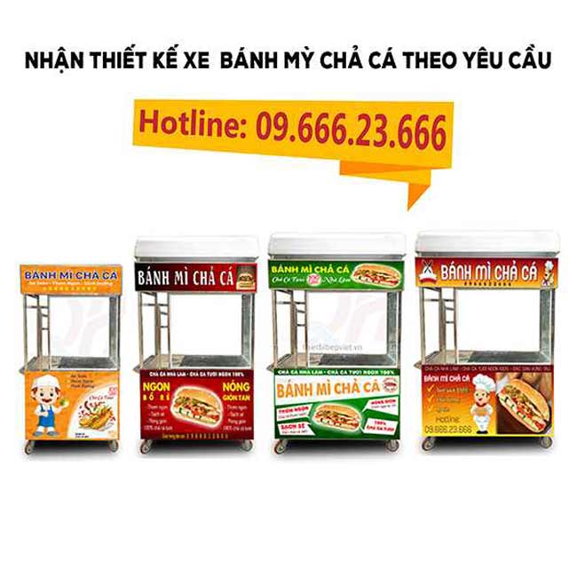 Quang Huy nhận thiết kế xe bánh mì chả cá