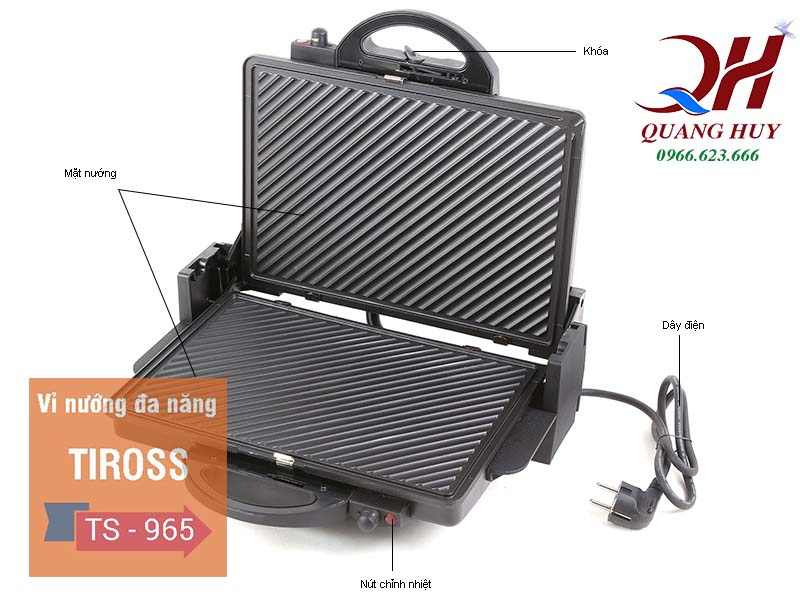 Máy kẹp bánh mì tam giác Tiross 965 Quang Huy