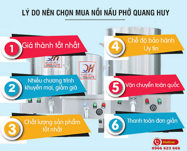 Lý do nên chọn nồi nấu phở điện Quang Huy