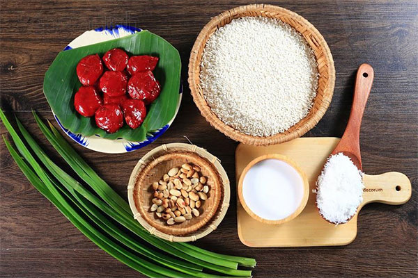 Nguyên liêu nấu xôi chuẩn