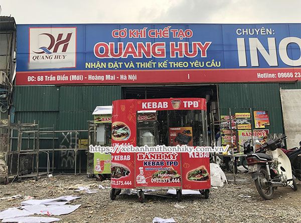 Mẫu xe bánh mì Kebab Torki tại xưởng