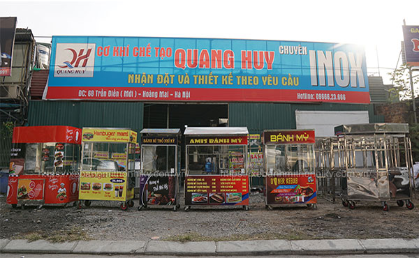 Mẫu xe đẩy bánh mì doner kebab tại Quang Huy