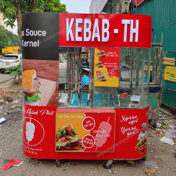 Xe đẩy bánh mì Kebab Torki Quang Huy giá bán ưu đãi Xe đẩy bánh mì Kebab Torki Quang Huy giá bán ưu đãi