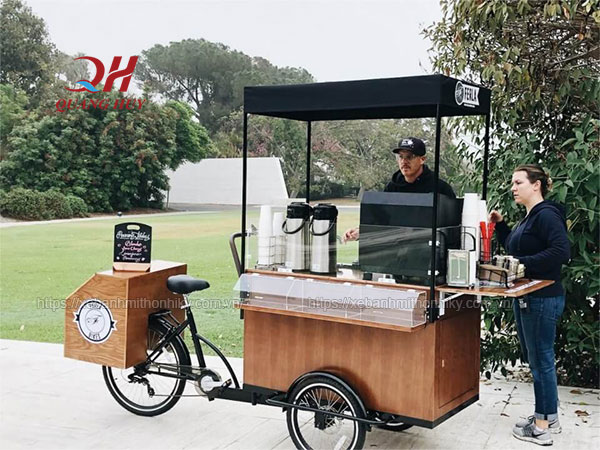 Xe đạp bán Caffe lưu động trên đường phố