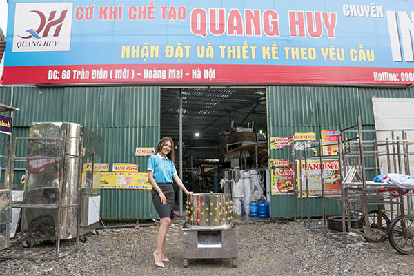 Máy vặt lông gà vịt Quang Huy gia công