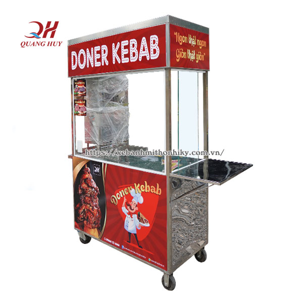 Xe đẩy bánh mì rẻ đẹp Doner Kebab