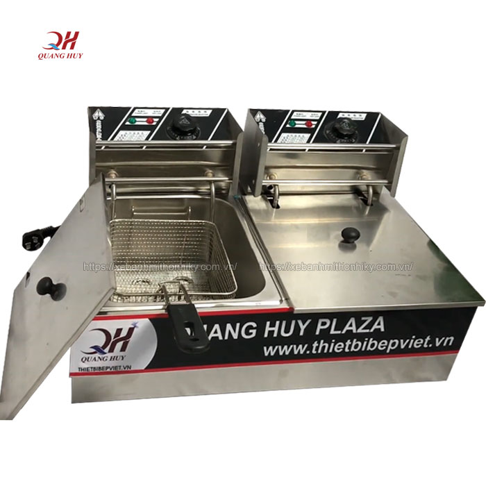 Bếp chiên nhúng 2 ngăn bằng điện Quang Huy