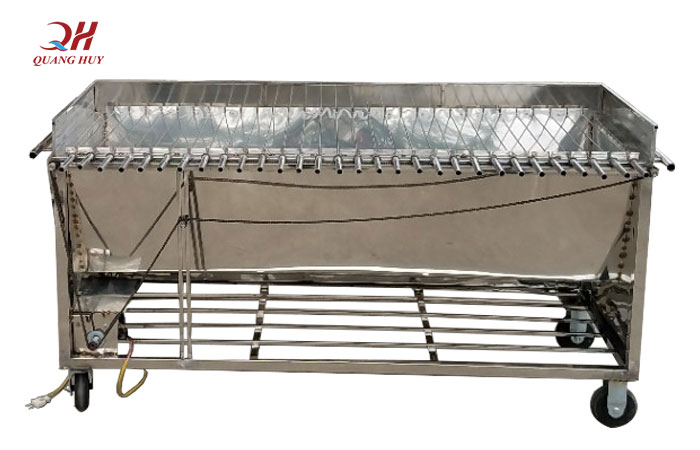 Bếp nướng thịt xiên bằng than inox 304 độ bền cao