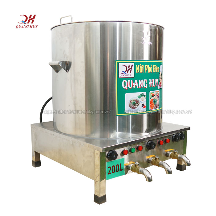 Nồi nấu nước dùng phở 3 ngăn 200lit