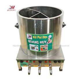 Nồi nấu phở dùng điện 3 ngăn 200 Lit