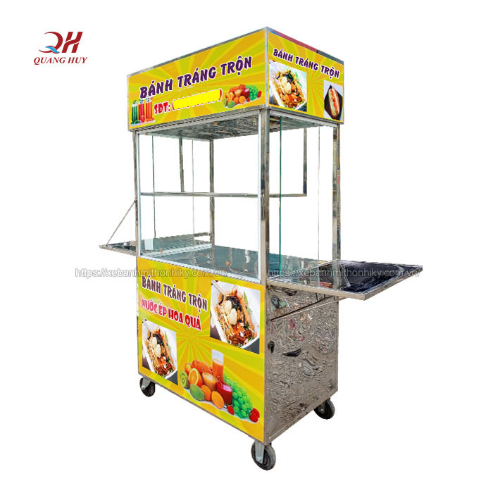 Quang Huy phân phối xe đẩy bán bánh tráng trộn giá rẻ