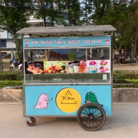 bảng hiệu xe trà sữa,bán xe trà sữa,trang trí xe trà sữa đẹp,cách trang trí xe trà sữa đẹp,đèn trang trí xe trà sữa
