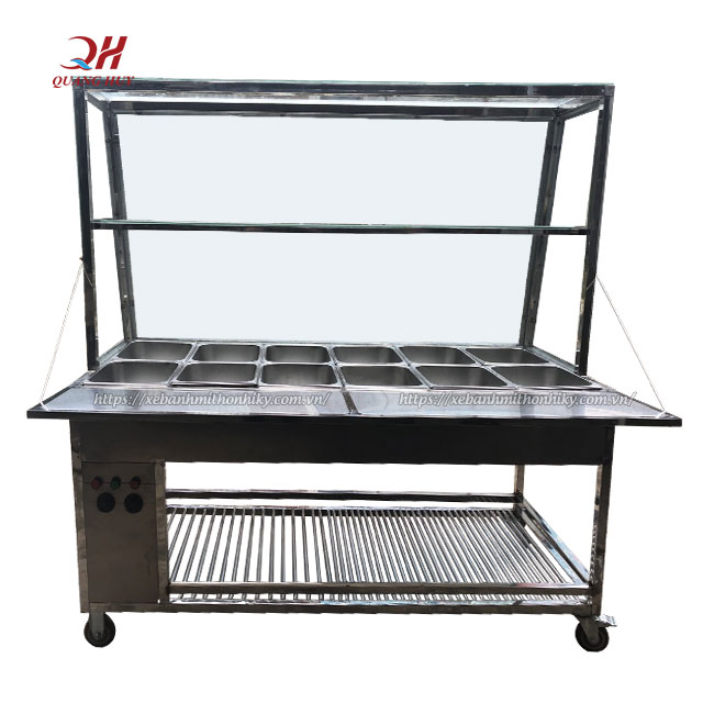 Khung inox tủ bán cơm Quang Huy