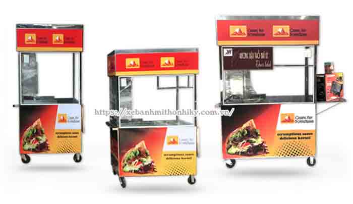 Xe bánh mì kích thước 1m, 1m2, 1m5 Quang Huy