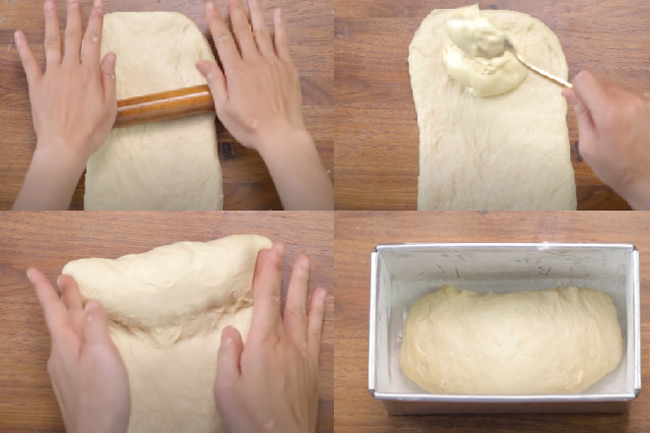 Cán bánh và ủ bánh tiếp, làm vỏ bánh mì 