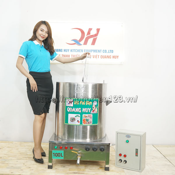 Hình ảnh bếp điện nấu phở 100 lit Quang Huy