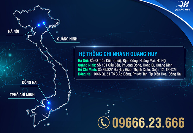 Hệ thống phân phối trực tiếp của Quang Huy trên toàn quốc 