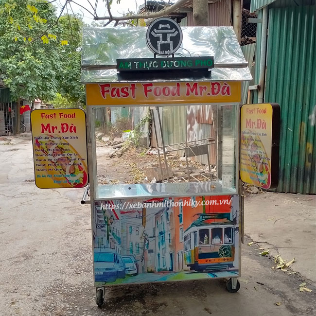 Mẫu xe bán đồ ăn nhanh, đồ ăn vặt Quang Huy
