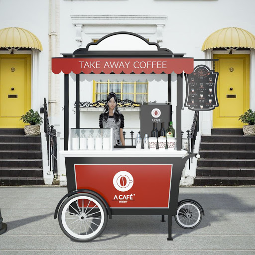Trang trí decan xe đẩy bắt mắt - bí quyết bán cafe mang đi hiệu quả với xe lưu động 