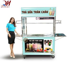 Mẫu xe bán trà sữa lưu động tại Quang Huy