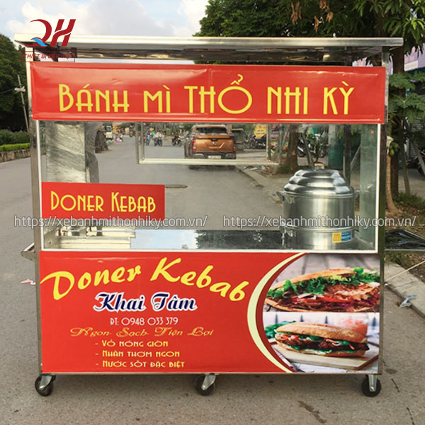 Quang Huy sản xuất và phân phối xe bánh mì xôi Doner Keab