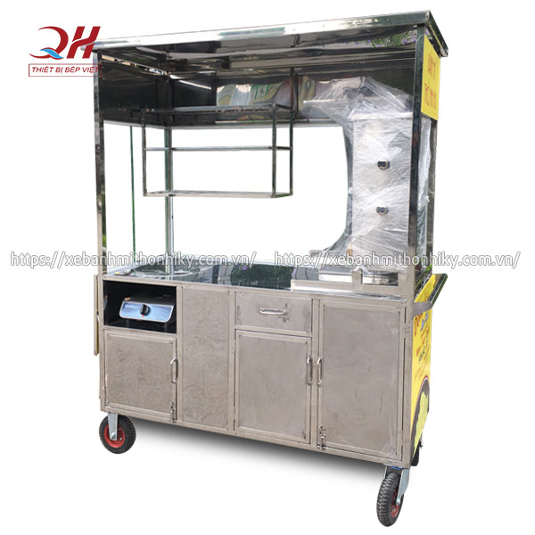 Khung tủ xe đẩy bánh mì Inox 304 cao cấp, bền bỉ