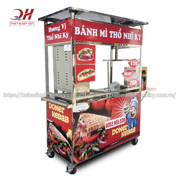 Tủ xe đẩy bánh mì Thổ Nhĩ Kỳ 1m5 Quang Huy