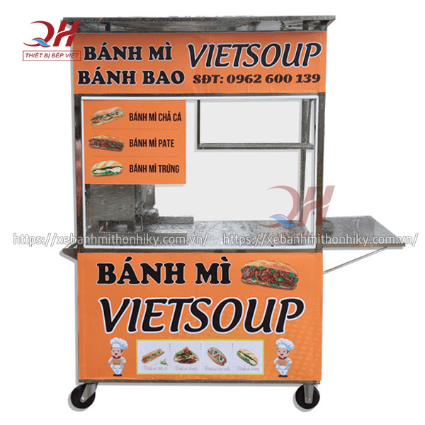 Xe đẩy bán bánh mì VietSoup Quang Huy