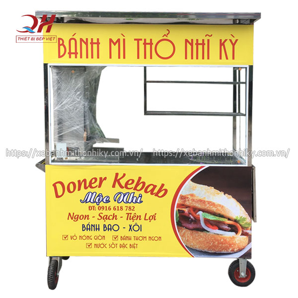Xe đẩy bán bánh mì Thổ Nhĩ Kỳ Mộc Nhi do Quang Huy sản xuất theo yêu cầu