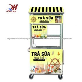 Xe trà sữa mini nhỏ gọn phù hợp với nhiều mặt bằng kinh doanh