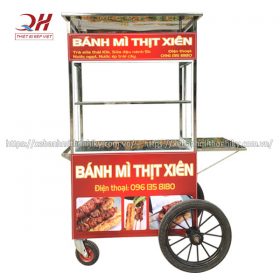 Mẫu xe đẩy bán bánh mì thịt xiên Quang Huy