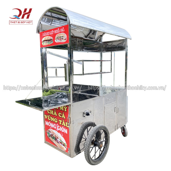 Mẫu xe đẩy bánh mì chả cá Vũng Tàu Quang Huy