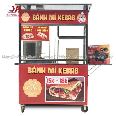 Xe đẩy bán bánh mì Kebab Covi Quang Huy