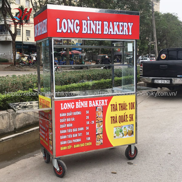 Quang Huy gia công và phân phối xe bánh mì Long Bình Bakery Inox 304