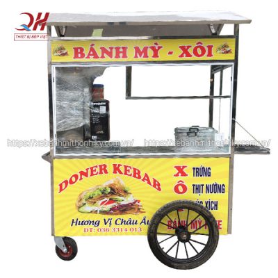 Xe đẩy bán bánh mì xôi trứng Quang Huy