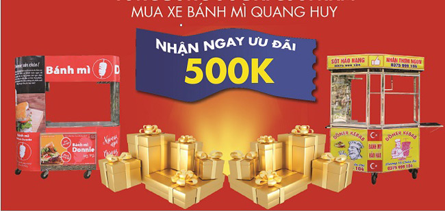 Khuyến mãi xe bánh mì tại Quang Huy, ưu đãi, khuyến mãi