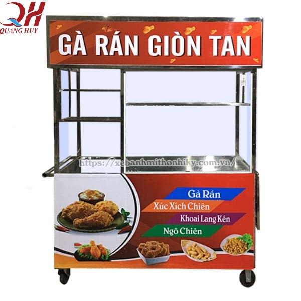 Xe đẩy bán gà rán