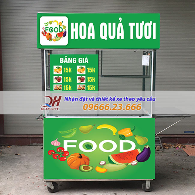Xe bán hoa quả tươi Xe bán hoa quả tươi, top Xe bán đồ ăn vặt