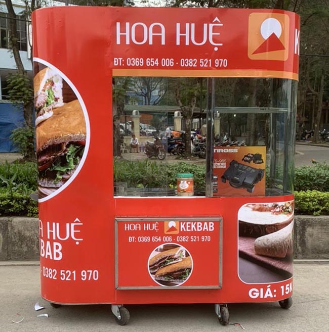 Xe bánh mì hoa huệ size lớn 