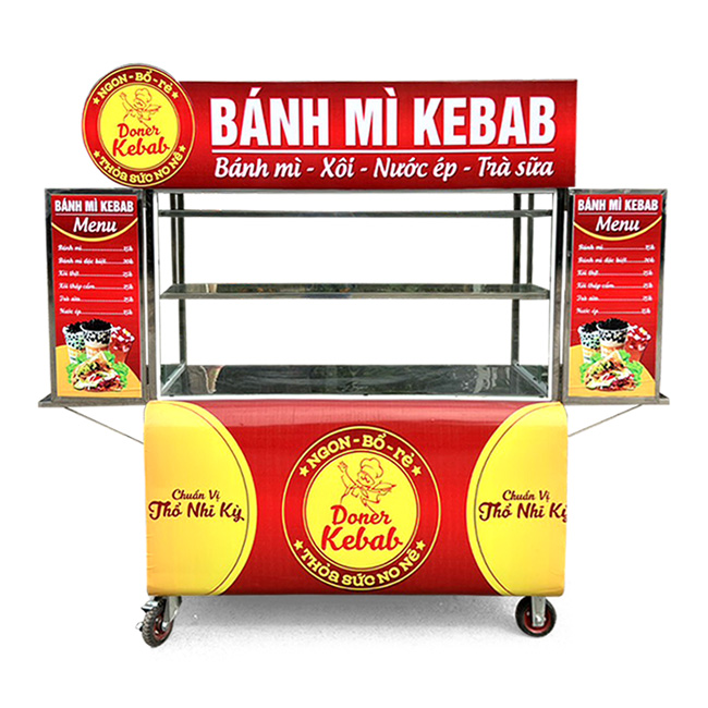 Xe bánh mì thổ nhĩ kỳ 2m mái bằng NK2000-B