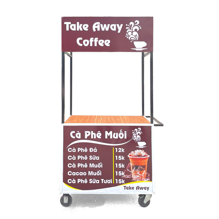 Xe cafe mini 1m mái bằng CF1000-B